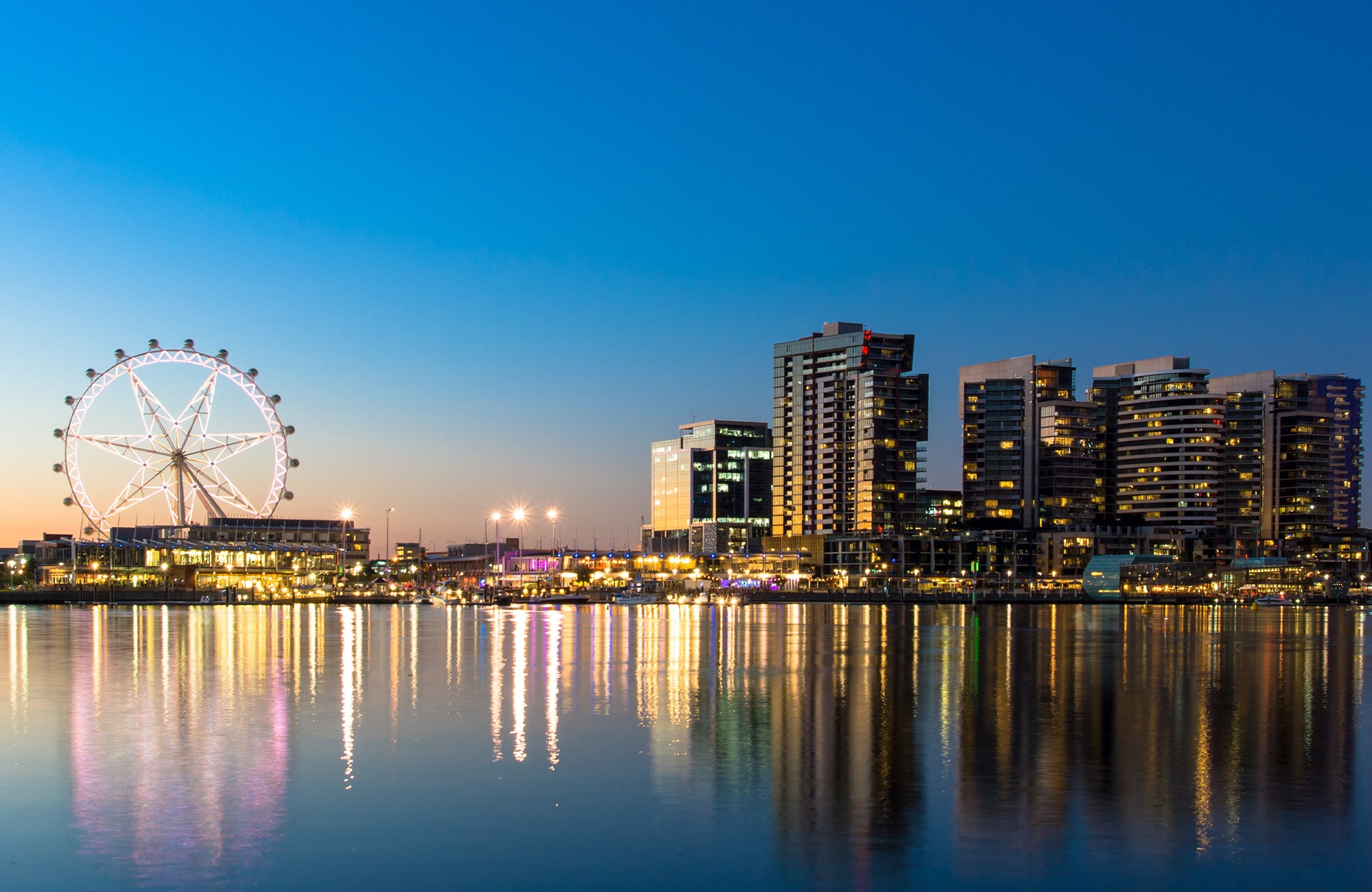 Docklands waterfront in Melbourne