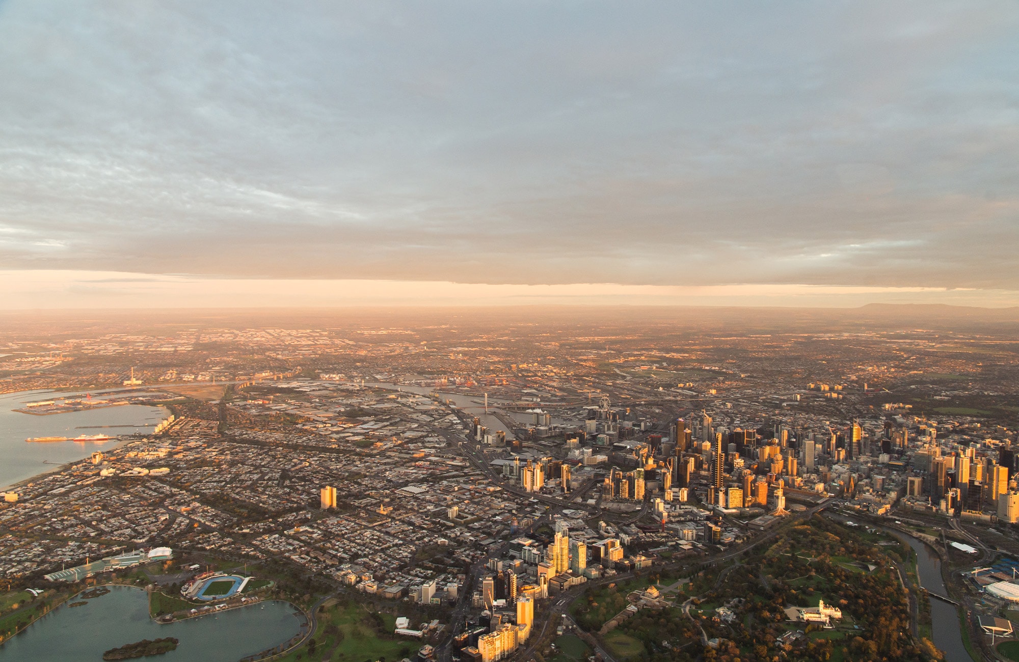 Melbourne skyline at dawn
