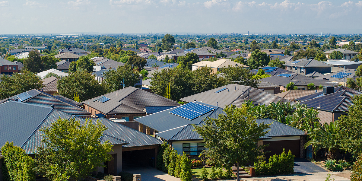 Suburban neighbourhood with modern homes