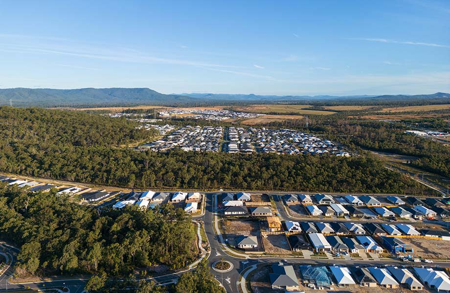 aerial view of residential housing