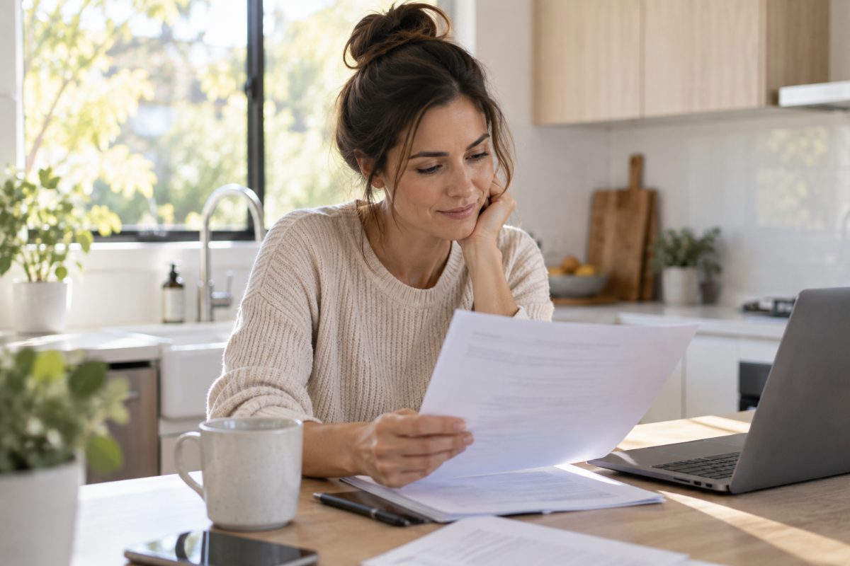 Australian home buyer reviewing a home loan offer that includes lenders mortgage insurance