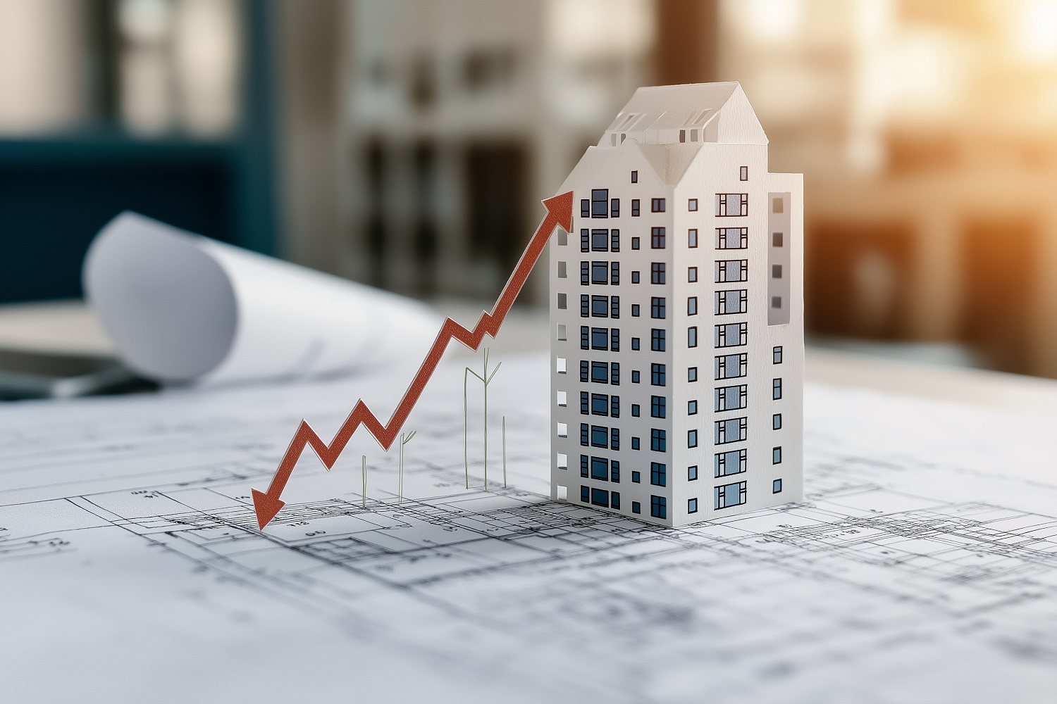 Illustration of positive gearing investment strategy showing rental income growth from an investment property in Australia.
